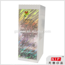 2015 Hologramm Kosmetik Verpackung Box mit benutzerdefinierten Logo und Muster